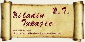 Miladin Tupajić vizit kartica